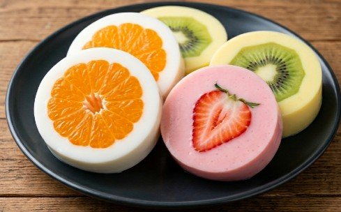 Healthy Fruit Milk Jelly Slices Recipe